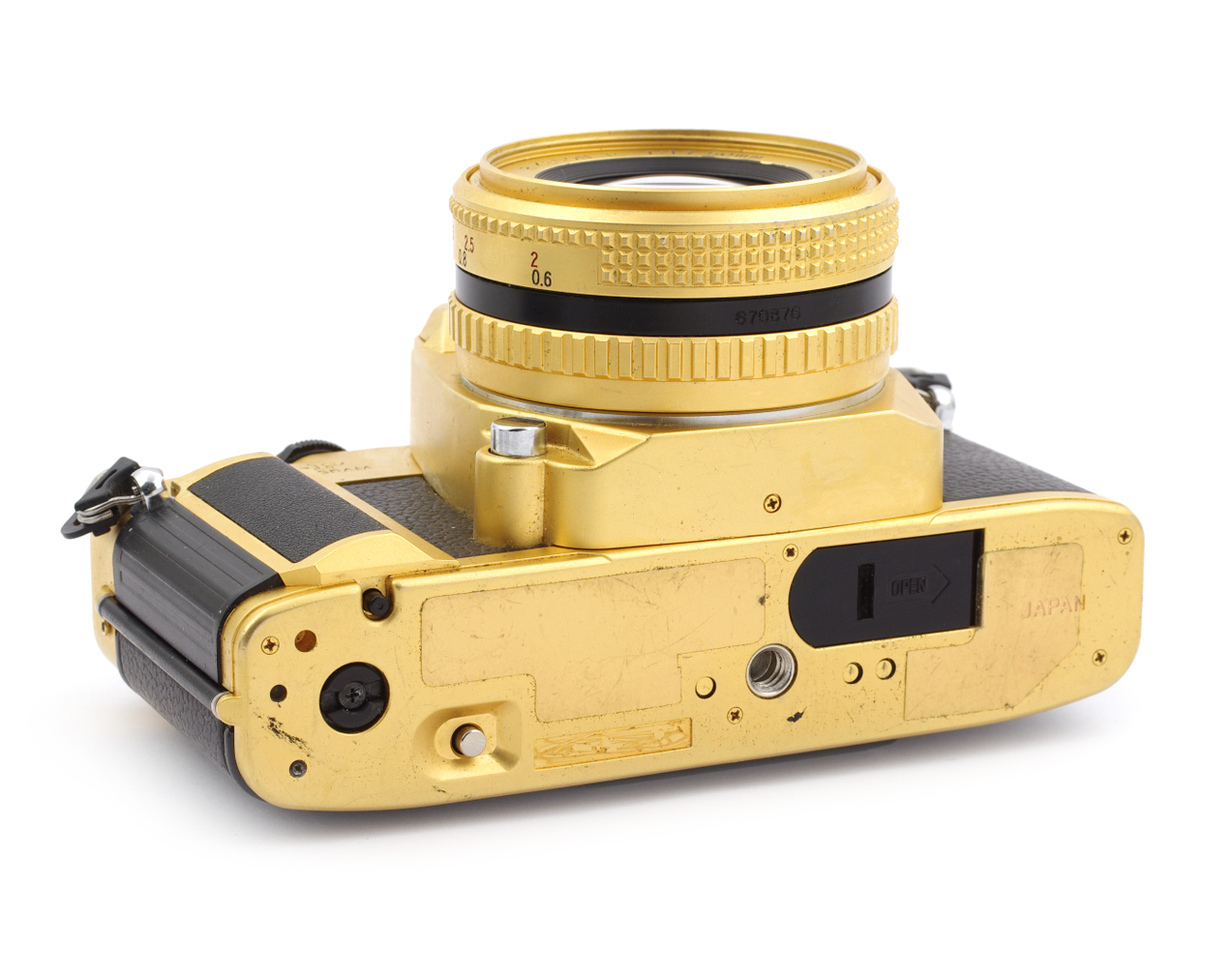 Ricoh XRP 35mm SLR Film Camera GOLD DEFECTIVE w/ Rikenon P 1.7/50 mm