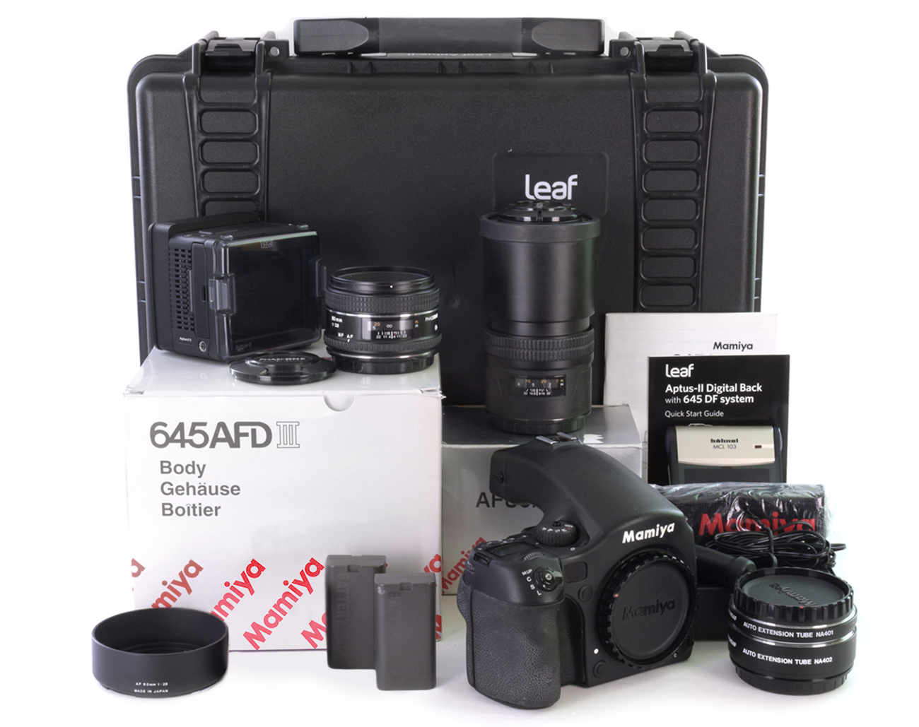 Mamiya 645 AFD III Medium Format Camera w/ 80mm 210mm and Leaf Aptus II